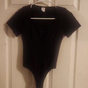 Black Short Sleeve Bodysuit
